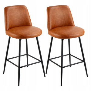 VEVOR BAR STOOLS 2 PCS 98 CM PU LEATHER SWIVEL KITCHEN CHAIR