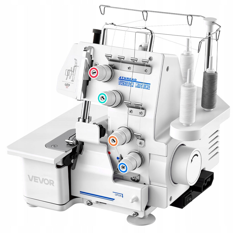 VEVOR 1250 STITCH MIN OVERLOCK SEWING MACHINE STRONG METAL FRAME LED