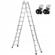 VEVOR A-FRAME TELESCOPING LADDER 20.5FT COMPACT STURDY ALUMINUM 330LB