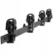 VEVOR 76 Professional Barn Door Hardware Kit Black 150KG