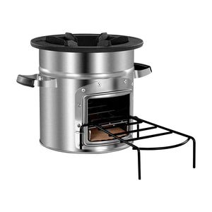 VEVOR PROFESSIONAL WOOD-BURNING ROCKET STOVE WITH CARRY BAG PORTABLE GRILL