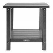 VEVOR HDPE Outdoor Side Table 45x38x44 cm Sturdy Grey