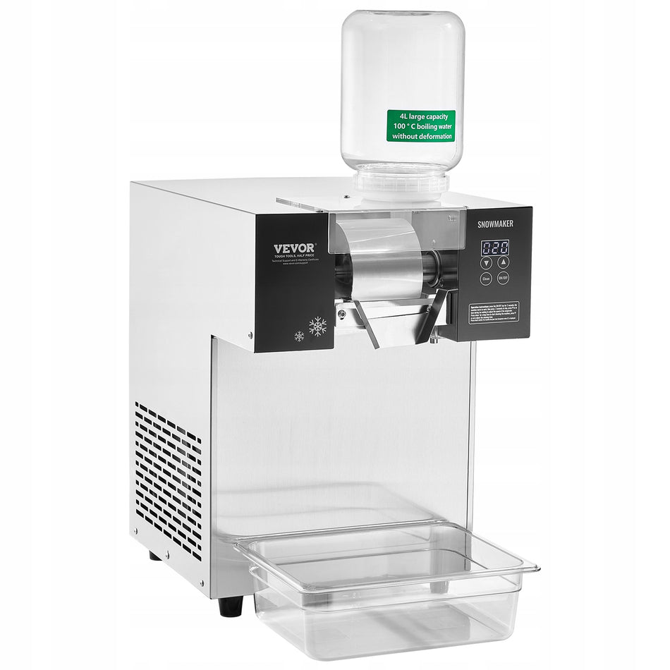 VEVOR COMMERCIAL SNOWFLAKE ICE MACHINE 700W 180KG 24H STAINLESS STEEL