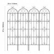 VEVOR CLIMBING PLANT SUPPORT 4 METAL TRELLISES 51X220 CM STURDY
