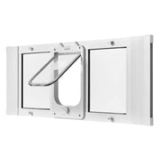 CAT FLAP VEVOR ADJUSTABLE 889-1016 MM ALUMINIUM STRONG WHITE