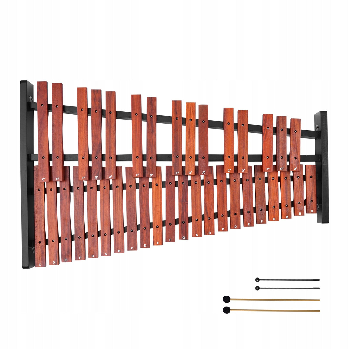 PROFESSIONAL WOODEN GLOCKENSPIEL 37 NOTES WITH ADJUSTABLE STAND