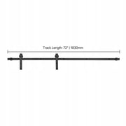 VEVOR SLIDING DOOR SYSTEM 183 CM LOAD CAPACITY 150 KG BLACK SOLID SET