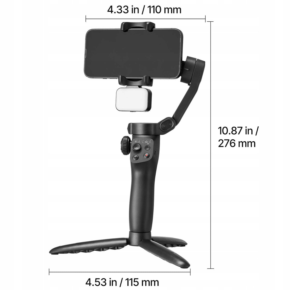 VEVOR PROFESSIONAL 3-AXIS GIMBAL STABILIZER FOR SMARTPHONES WITH LIGHT