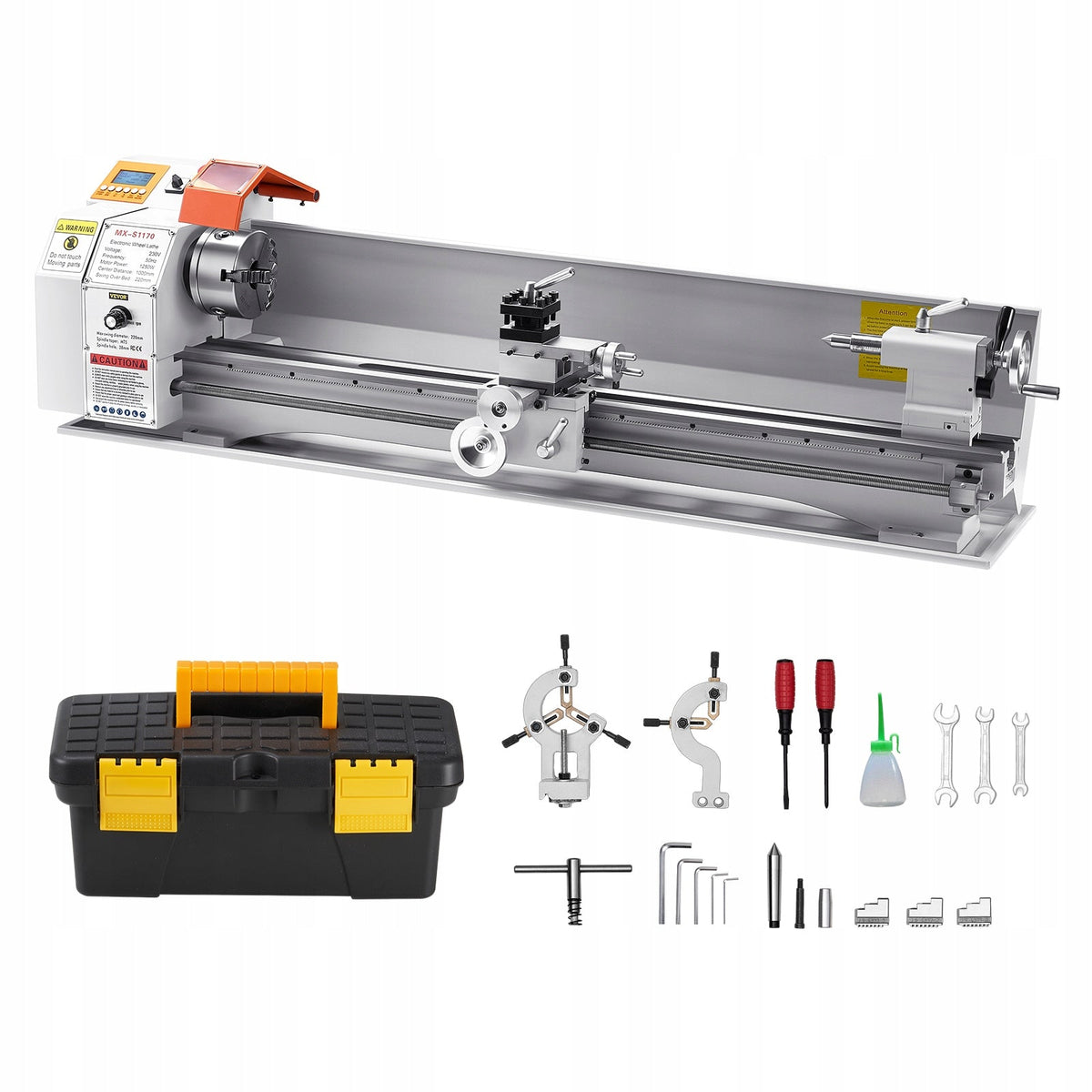 VEVOR METAL LATHE 220X1000 MM AUTOMATIC FEED 1250W BRUSHLESS