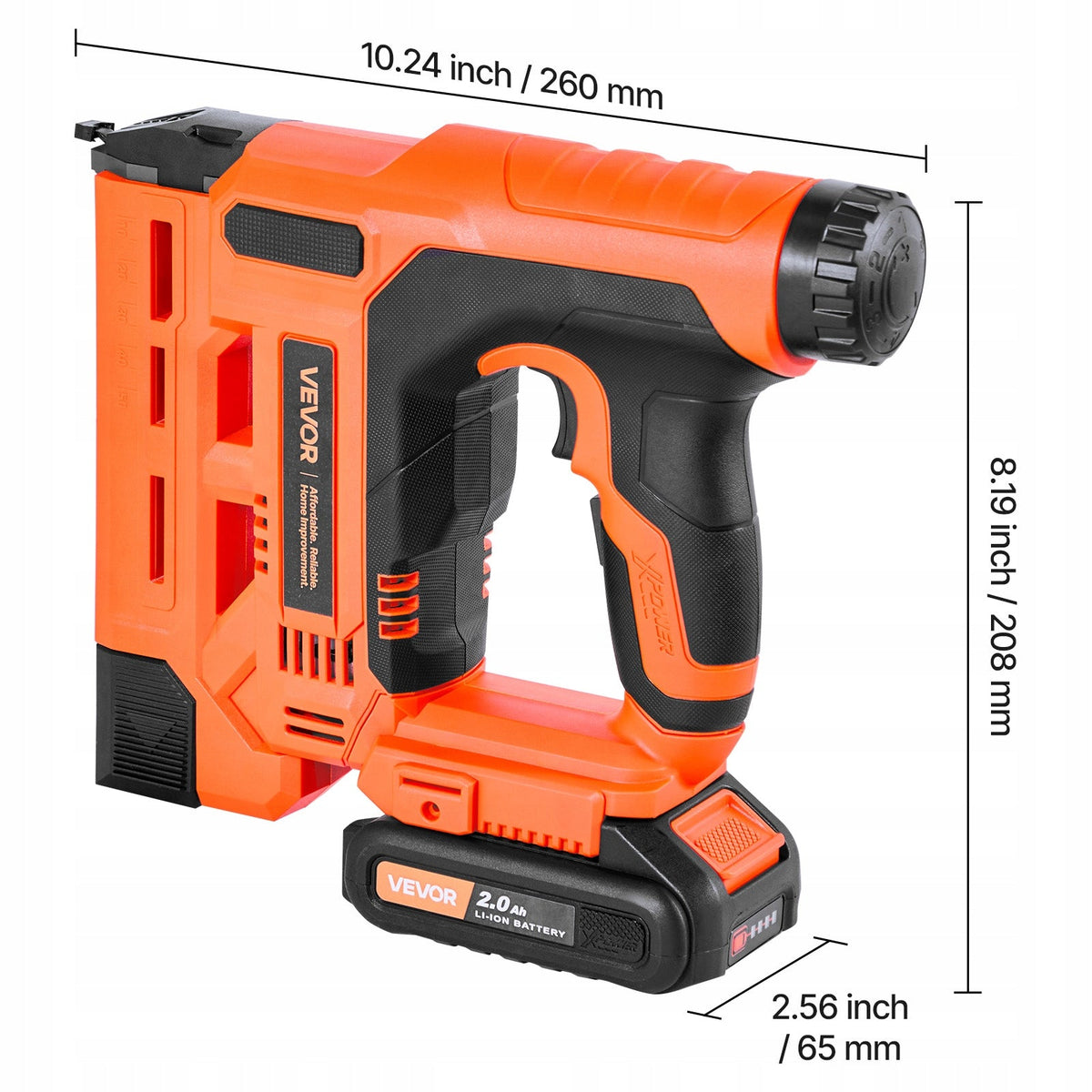 VEVOR 2-IN-1 ELECTRIC NAIL GUN 18MM CORDLESS STAPLER