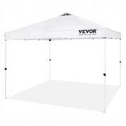 VEVOR FOLDABLE GARDEN GAZEBO 304X304 CM WHITE STEEL FRAME 250D PU