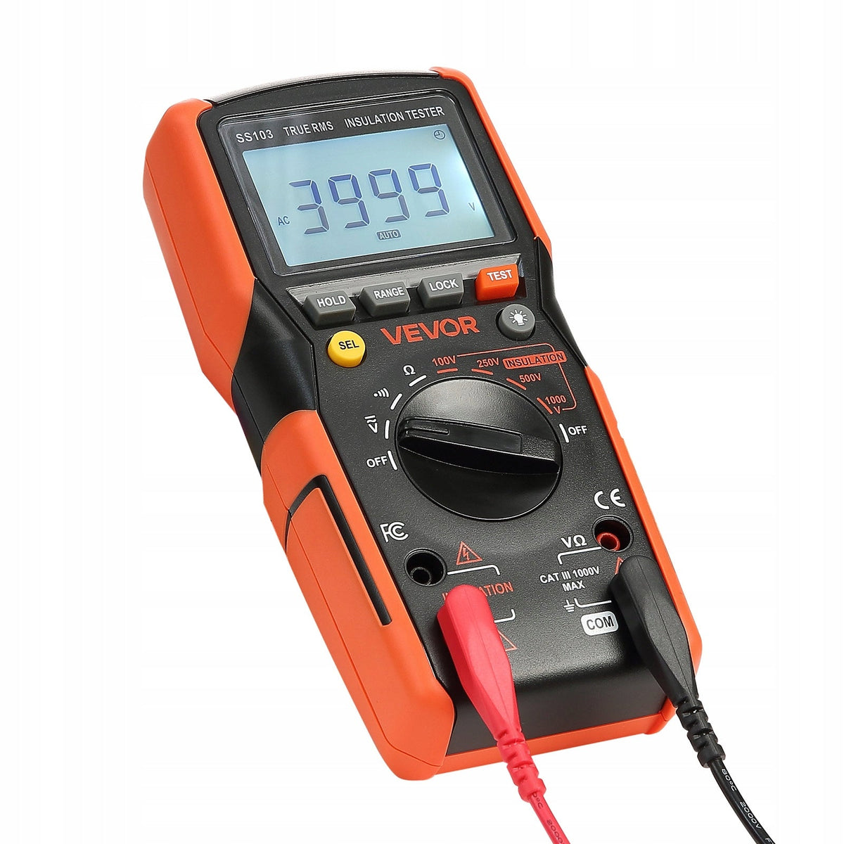 VEVOR DIGITAL MULTIMETER 4000 COUNTS TRMS VOLTMETER OHMMETER TESTER