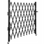 VEVOR FOLDABLE ACCORDION STEEL SAFETY GATE 7.9FT BLACK