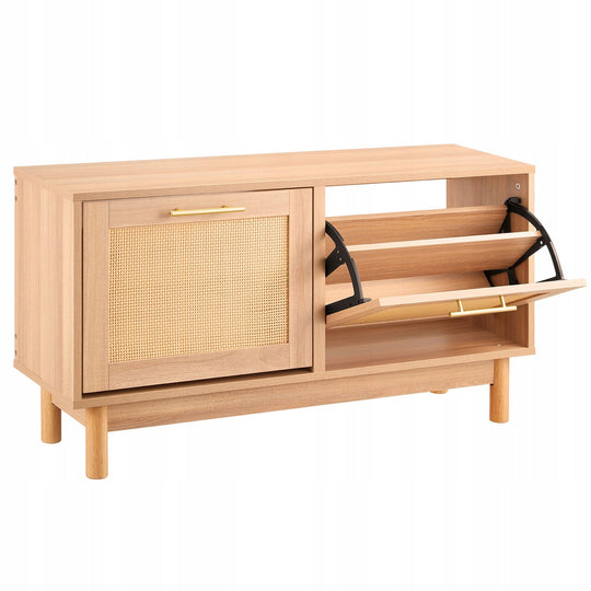 VEVOR SHOE BENCH WITH SHELF 100X30X53 CM STRONG FOR HALLWAY NATURAL