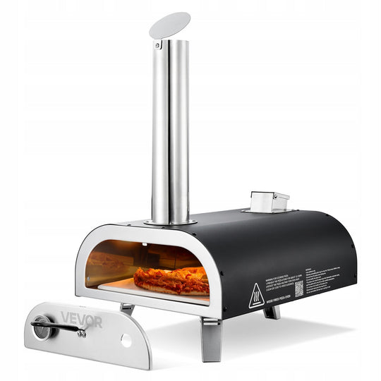 VEVOR PROFESSIONAL 12-INCH OUTDOOR PELLET PIZZA OVEN BLACK