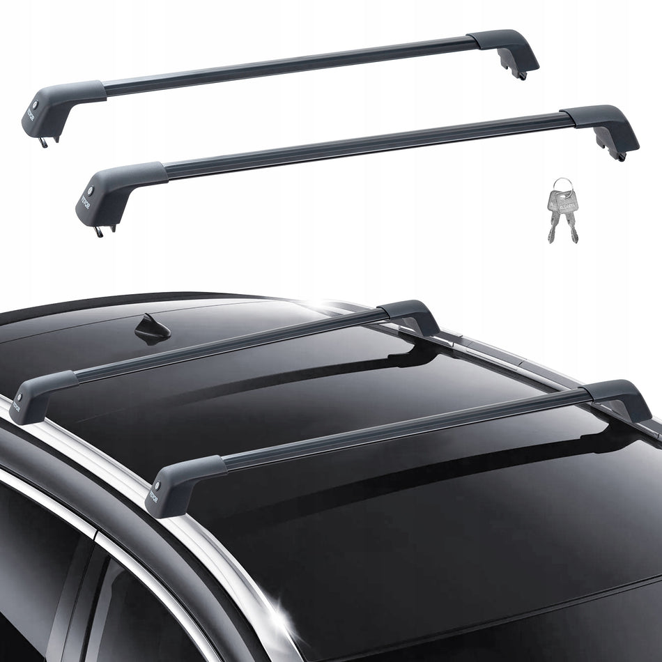 VEVOR UNIVERSAL ALUMINIUM ROOF RACK 2 PCS 100KG LOAD CAPACITY
