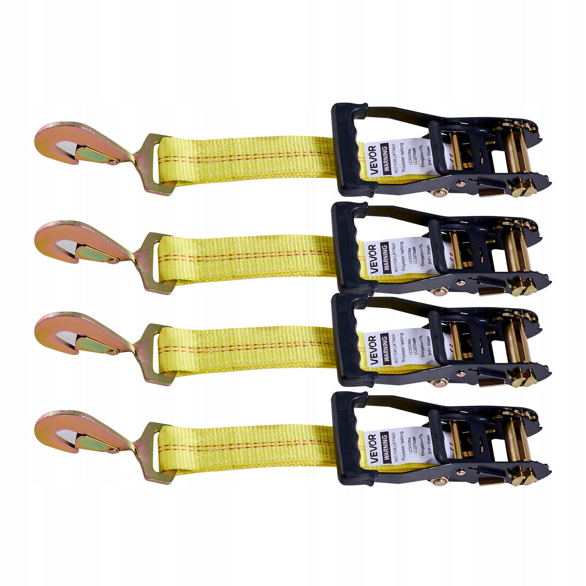 PROFESSIONAL VEVOR WHEEL STRAP 50.8X2438.4MM WITH SPRING HOOKS