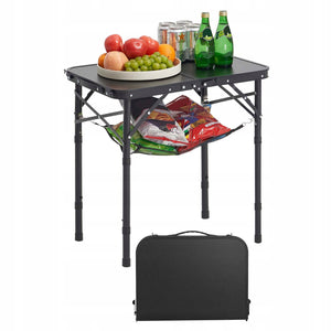 VEVOR FOLDING BUFFET TABLE PORTABLE 60X40 CM MDF ALUMINIUM BLACK