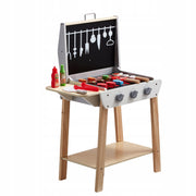 VEVOR WOODEN TOY GRILL FOR CHILDREN 21 PIECE PREMIUM SET FOR