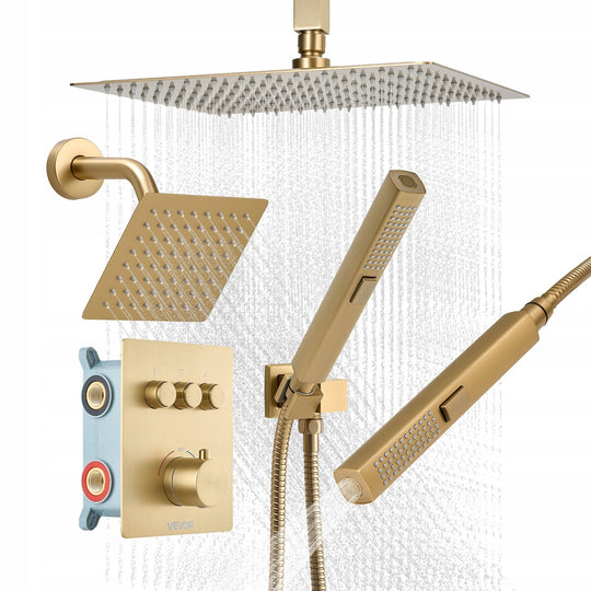 VEVOR PROFESSIONAL SHOWER KIT 12-INCH RAINFALL 6-INCH HEAD