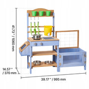 VEVOR WOODEN OUTDOOR PLAY KITCHEN FOR CHILDREN WITH ACCESSORIES