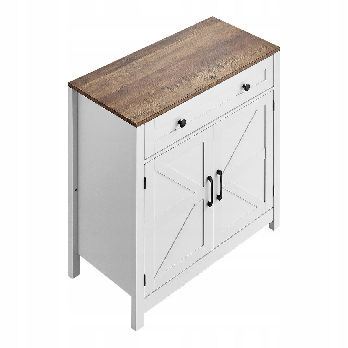 VEVOR RUSTIC KITCHEN CABINET WITH DRAWERS AND MAGNETIC DOORS
