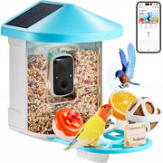 VEVOR SMART BIRD FEEDER WITH 2K HD CAMERA AI RECOGNITION
