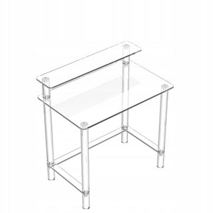 VEVOR STURDY TWO-TIER ACRYLIC DESK TRANSPARENT 50X80X88 CM