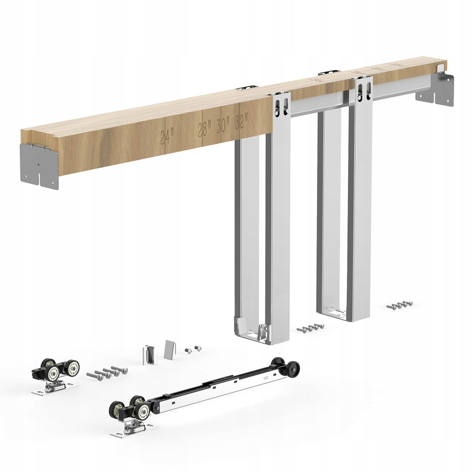 VEVOR SLIDING DOOR FRAME KIT 610-813MM SOFT CLOSE STEEL