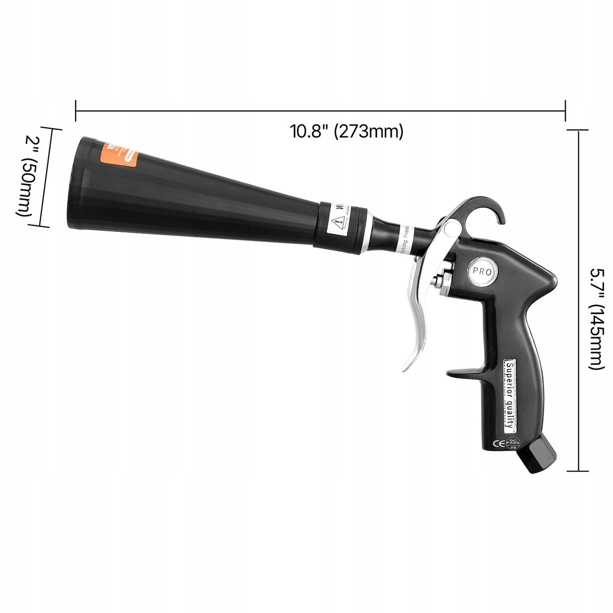 VEVOR AIR CLEANING GUN 6-9.2 BAR PNEUMATIC 2 NOZZLES 360