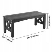 VEVOR GARDEN BENCH 113 CM LOAD CAPACITY 272 KG WEATHER RESISTANT