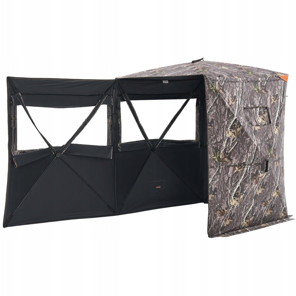 VEVOR HUNTING TENT BLIND FOR 2-3 PEOPLE CAMOUFLAGE STRONG WATERPROOF