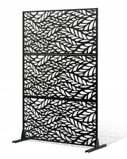 VEVOR 3-PIECE METAL FIREPLACE SCREEN 120X50.8X183 CM BLACK STURDY SCREEN