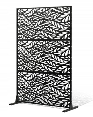 VEVOR 3-PIECE METAL FIREPLACE SCREEN 120X50.8X183 CM BLACK STURDY SCREEN