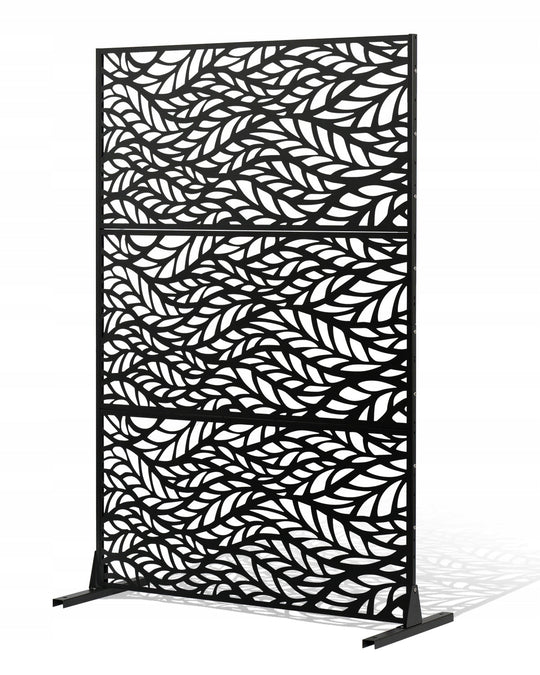 VEVOR 3-PIECE METAL FIREPLACE SCREEN 120X50.8X183 CM BLACK STURDY SCREEN
