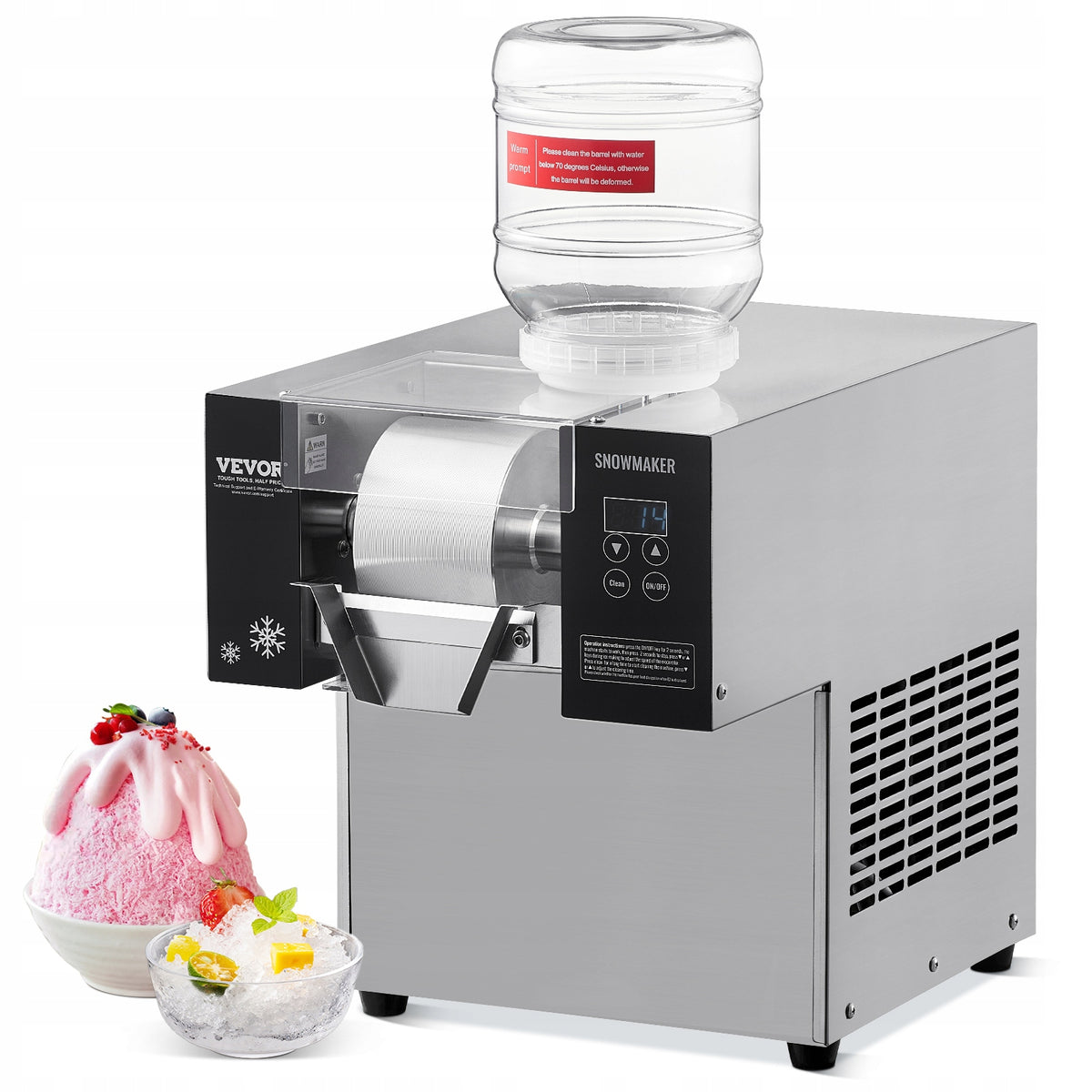 VEVOR COMMERCIAL ICE FLAKE MACHINE 80 KG 360W STEEL