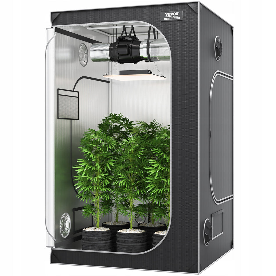 VEVOR GROW BOX 122X122X203 CM STRONG 22 MM STEEL FRAME PREMIUM TENT FOR