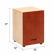 VEVOR CAJON BOX DRUM WITH ADJUSTABLE GUITAR STRINGS LIGHTWEIGHT