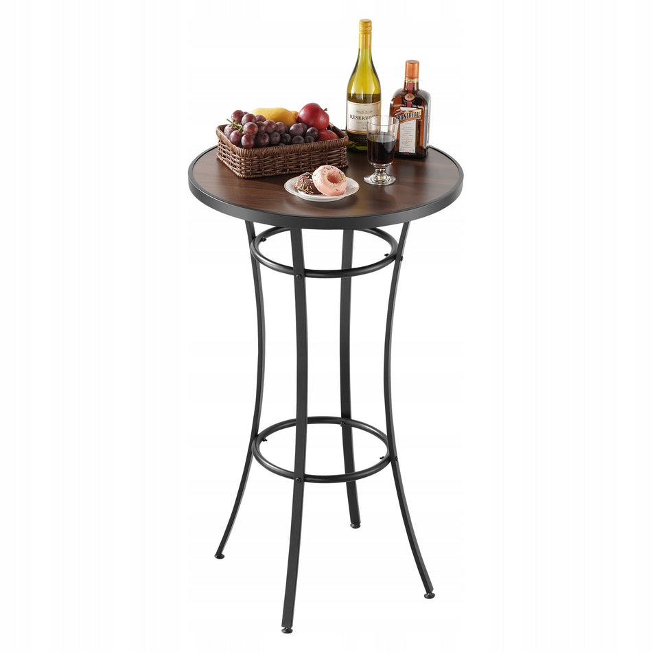 VEVOR BAR TABLE 600X600X1000 MM BLACK METAL HIGH BISTRO TABLE