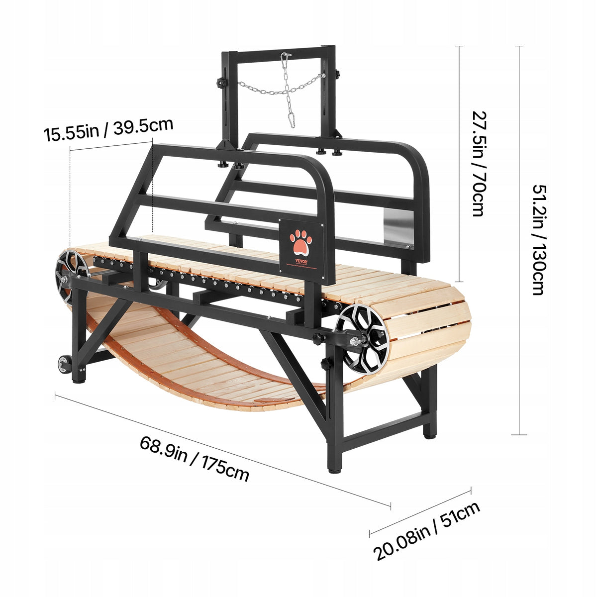 VEVOR DOG TREADMILL UP TO 100 KG ADJUSTABLE INCLINE STRONG SOLID