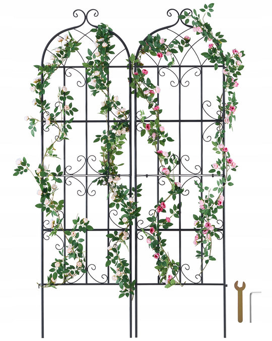 VEVOR Climbing Plant Support Trellis 51x180 cm Set of 2 Sturdy Metal