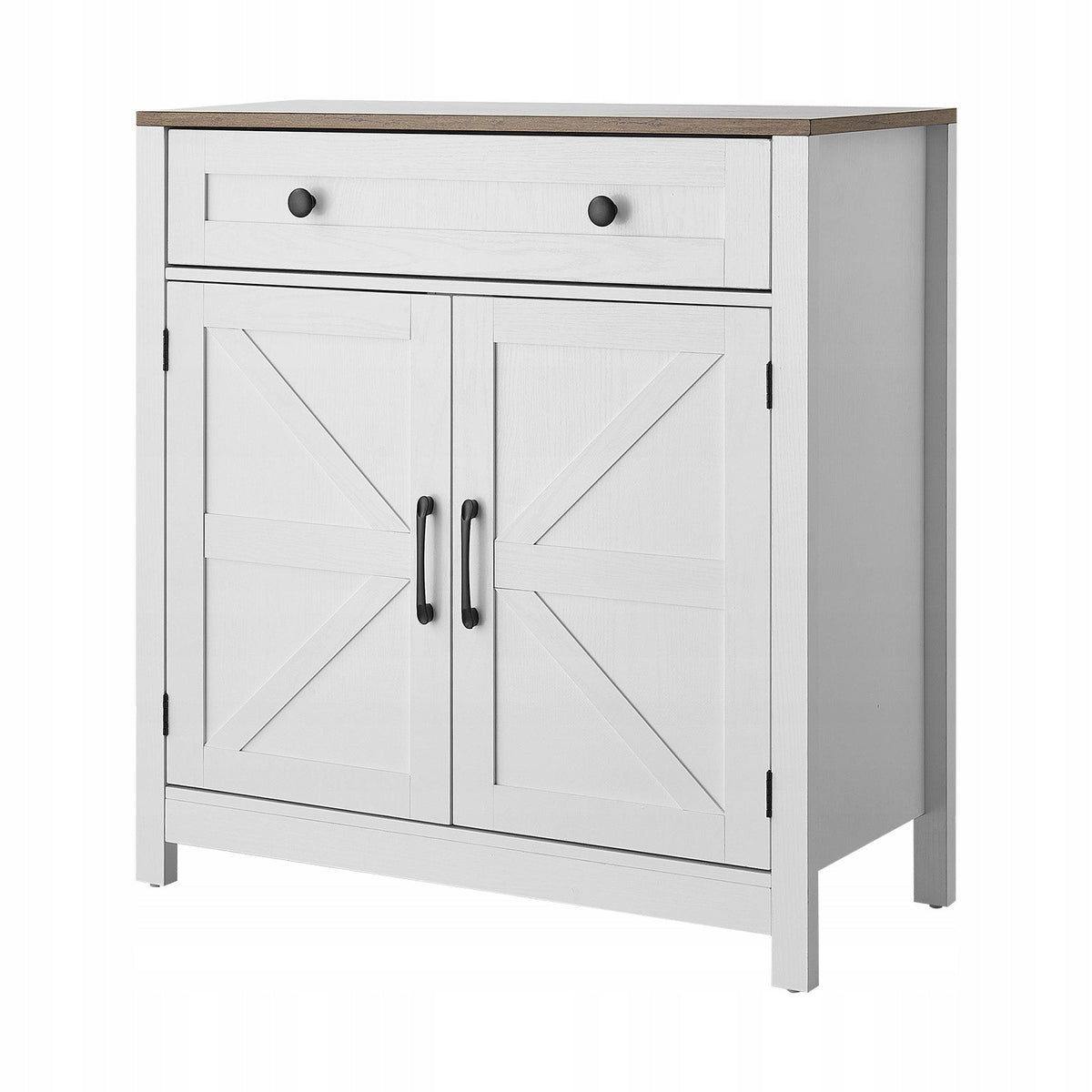 VEVOR RUSTIC KITCHEN CABINET WITH DRAWERS AND MAGNETIC DOORS