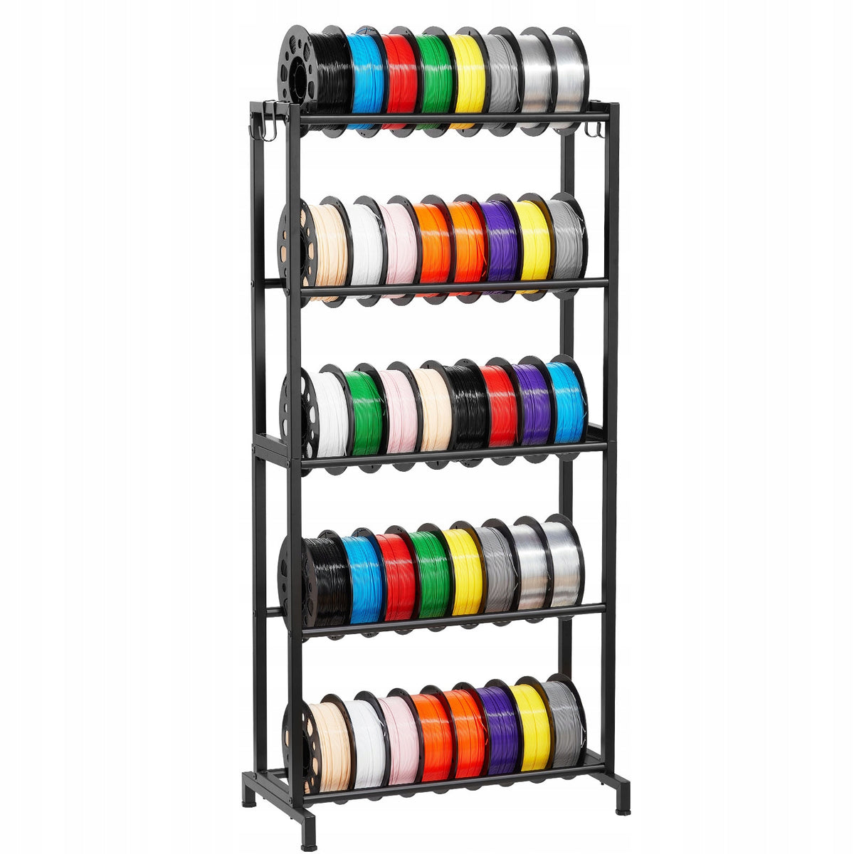 PROFESSIONAL FILAMENT STORAGE RACK 5 LEVELS VEVOR BLACK