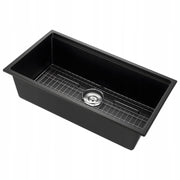 VEVOR UNDERMOUNT GRANITE KITCHEN SINK 838X482X254 MM BLACK PREMIUM