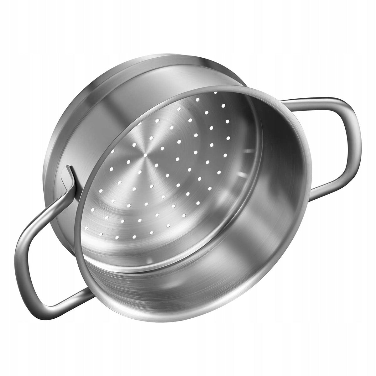 VEVOR 1.42L STAINLESS STEEL POT WITH GLASS LID AND STEAMER BASKET