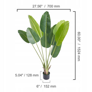 VEVOR ARTIFICIAL BIRD OF PARADISE 1524MM PREMIUM PE PLANT STABLE EASY ASSEMBLY