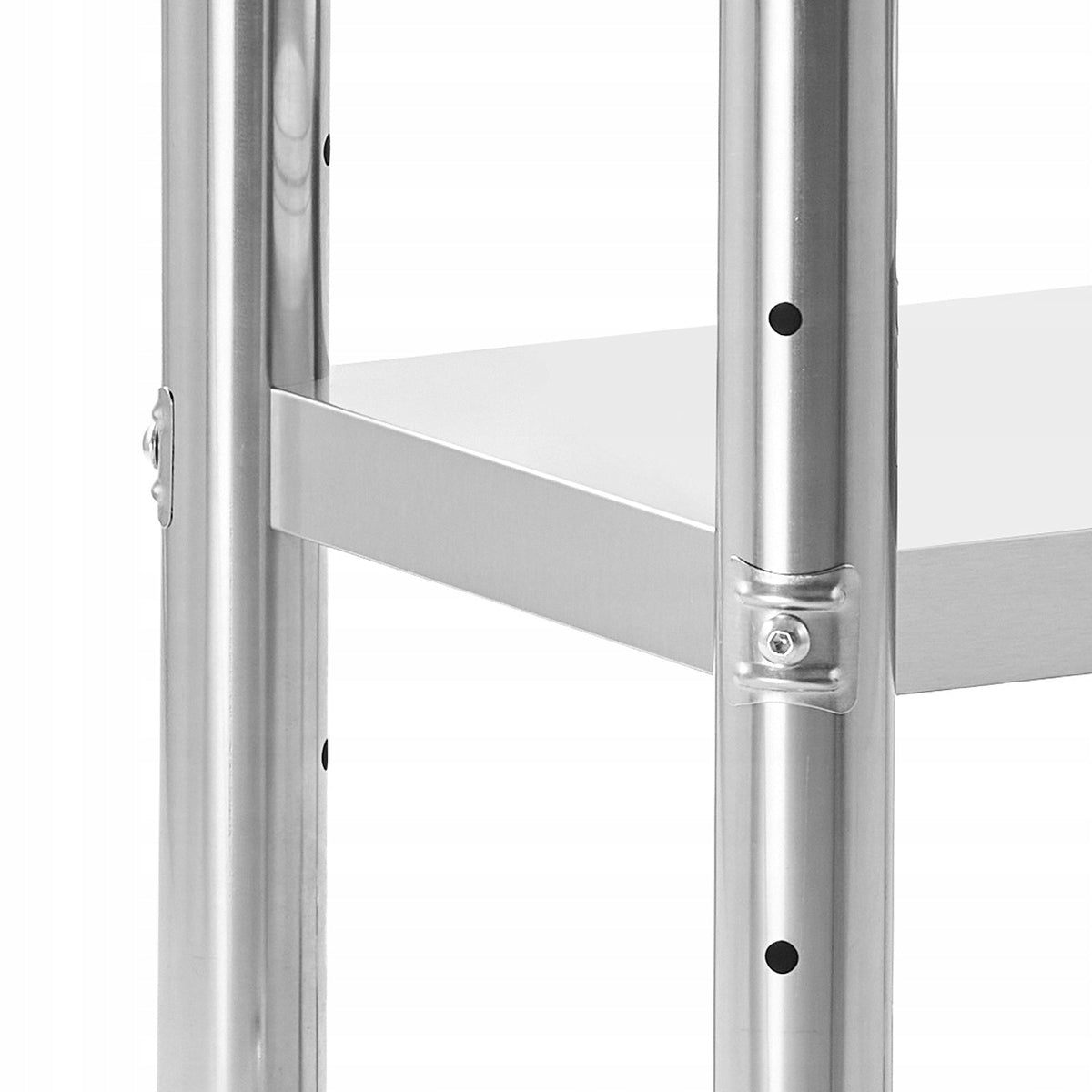 VEVOR STAINLESS STEEL WORK TABLE 61X45 CM ADJUSTABLE STURDY
