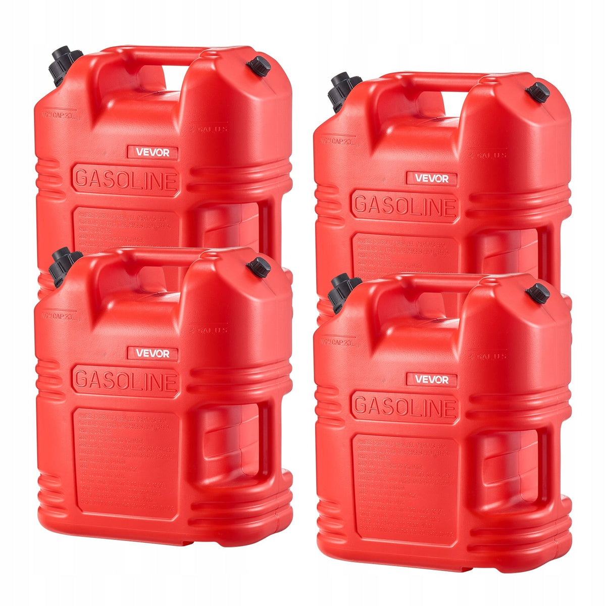 VEVOR FUEL JERRY CAN 19L 4PCS SPOUT HDPE STRONG PROFESSIONAL