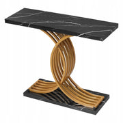 VEVOR CONSOLE TABLE 100X30X81 CM BLACK GOLD MODERN STURDY STRONG