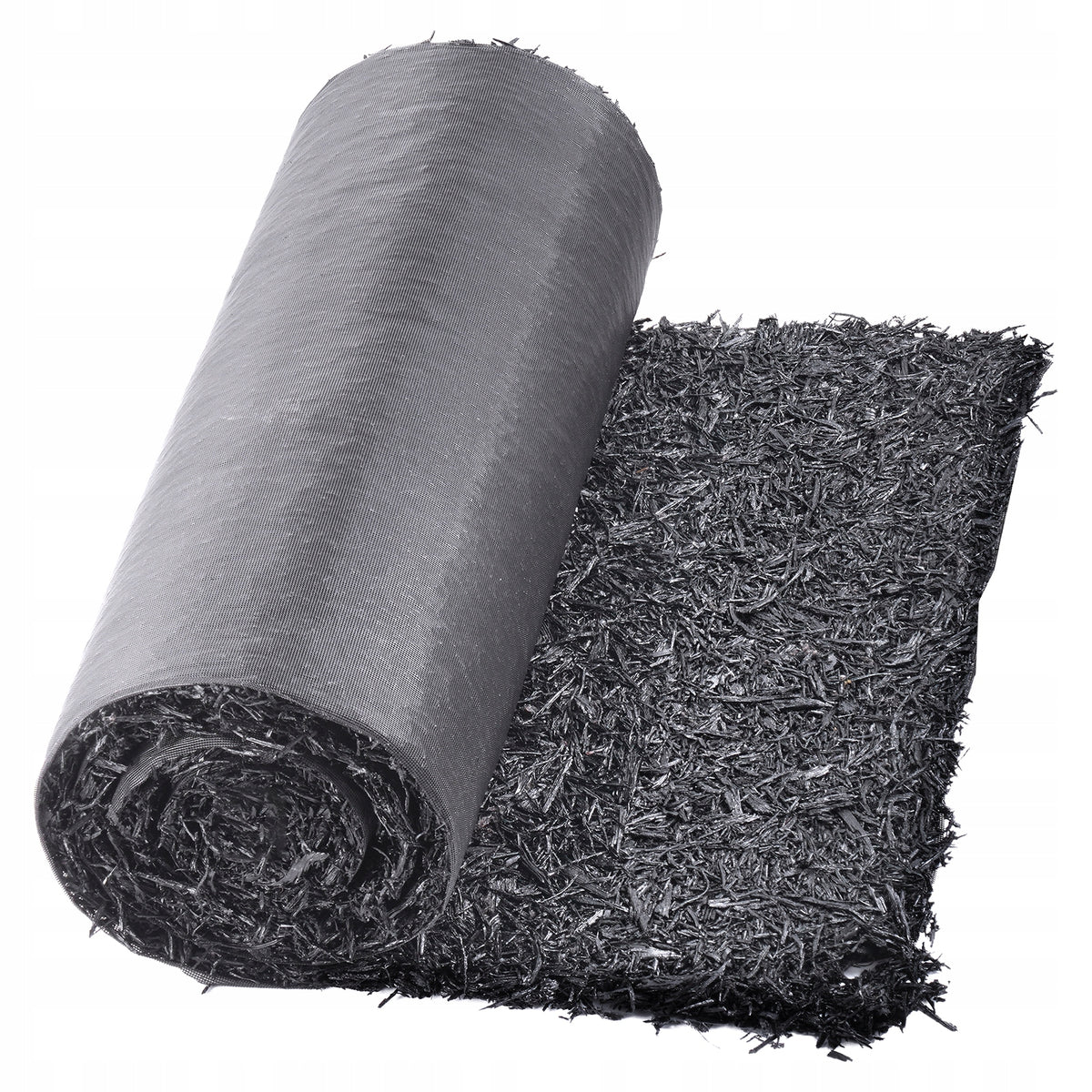 VEVOR RUBBER MULCH 2.44X0.56M GARDEN PATH MAT DURABLE BLACK